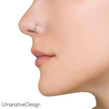 MMjewlary Sterling Silver Plated Silver Nose Stud