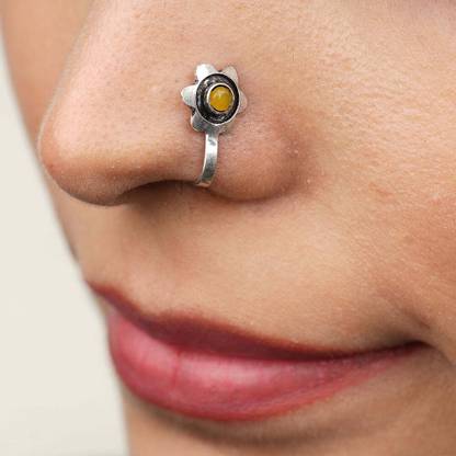 StylishKudi Zircon Brass Nose Stud