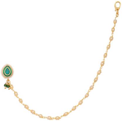 Anika's Creation Cubic Zirconia Gold-plated Plated Brass Nathiya