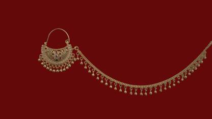 Serdiya Six AC Showroom Gold-plated Plated Alloy, Metal Nose Ring
