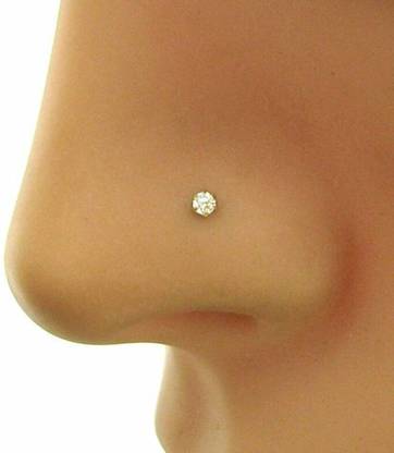 TulipMash Cubic Zirconia Stainless Steel Nose Stud