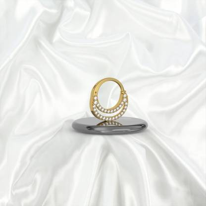 ZALKARI Zircon Gold-plated Plated Sterling Silver Nose Stud
