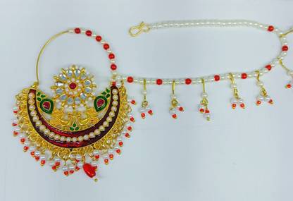 PEEHU JEWELS Gold-plated Plated Brass Nose Ring