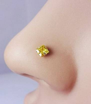 Ceylonmine01 Zircon Gold-plated Plated Stone Nose Stud
