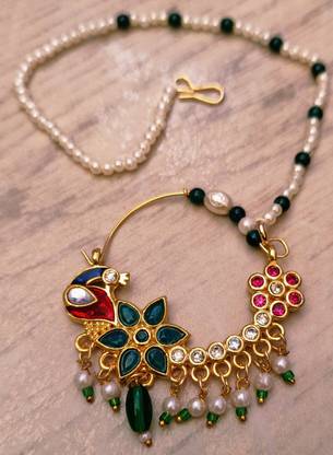 SHIRISHA Cubic Zirconia Gold-plated Plated Brass Nathiya