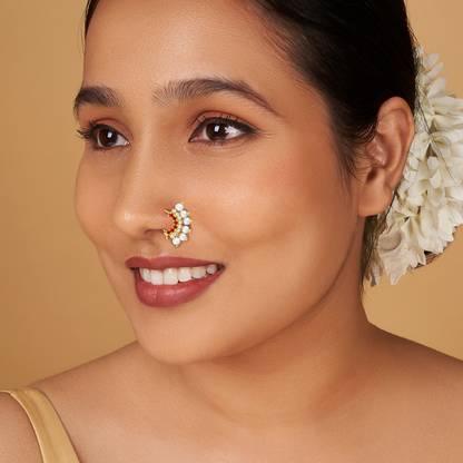 Teejh Beads Gold-plated Plated Alloy Nose Ring