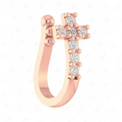 THANU'S CRAFT Crystal Gold-plated Plated Metal Nose Stud