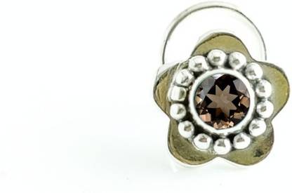 jsaj Quartz 999 Silver Plated Silver Nose Ring