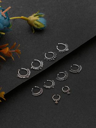 Shayna Silver Plated Alloy Nose Ring
