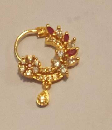 bhumi creation Gold-plated Plated Brass Nose Ring