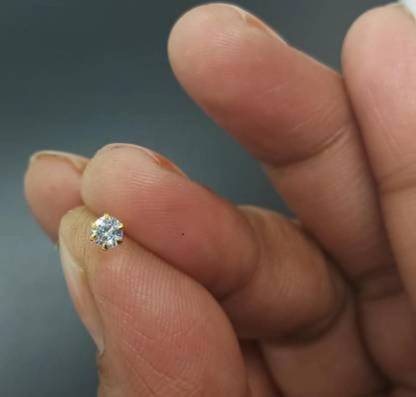 house of common Diamond Gold-plated Plated Brass Nose Stud