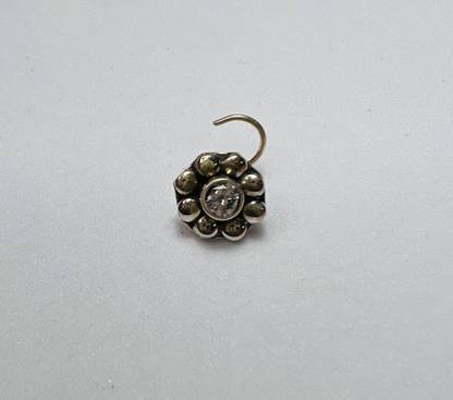 arte jewels Cubic Zirconia Sterling Silver Nose Stud