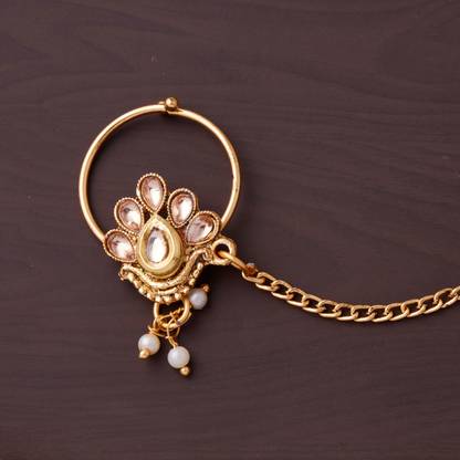 GC PREMIUM JEWELLERY Brass Nathiya