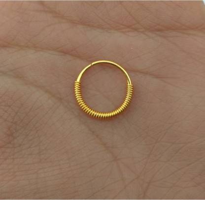 RENU CREATION Gold-plated Plated Brass, Metal, Alloy, Stone Nose Ring