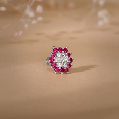 GIVA Zircon Rhodium Plated Sterling Silver Nose Ring