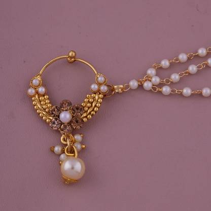 GC PREMIUM JEWELLERY Brass Nathiya