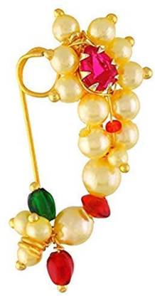 Vail Creations Gold-plated Plated Mother of Pearl, Alloy Nose Ring