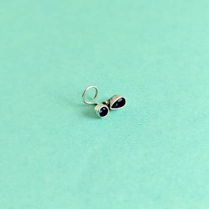 jsaj Sapphire 999 Silver Plated Sterling Silver Nose Ring