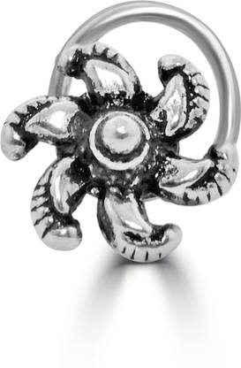 925 SILLER Rhodium Plated Sterling Silver Nose Stud