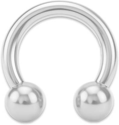 THANU'S CRAFT Crystal Sterling Silver Plated Metal Nose Ring