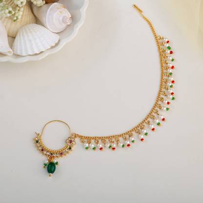 GehenabyEstele Pearl Gold-plated Plated Alloy Nathiya
