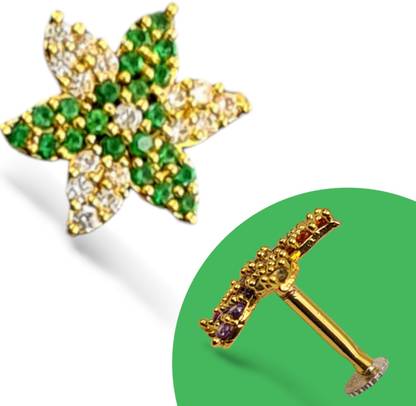 zhome Gold-plated Plated Copper Nose Stud