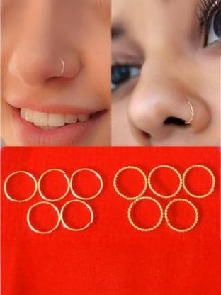 P R Production Gold-plated Plated Brass Nose Ring Set