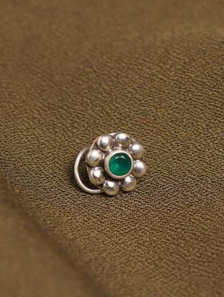 arte jewels Emerald Sterling Silver Nose Stud