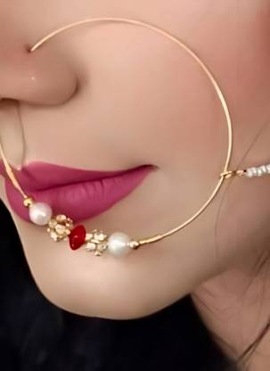 THE SRINGAAR STORE Beads, Cubic Zirconia Gold-plated Plated Alloy Nathiya
