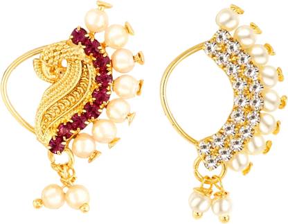 VIVASTRI Gold-plated Plated Alloy Nose Ring Set