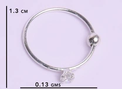 SWARN CHANDRIKA Silver Nose Ring
