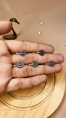 Trilohna Silver Plated Brass Nose Stud Set