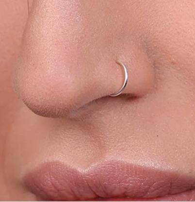 MMJEWLLERY Silver Plated Sterling Silver Nose Ring