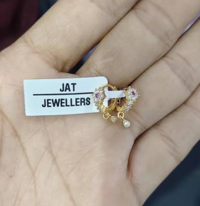 Maan Cubic Zirconia Gold-plated Plated Brass Nose Ring