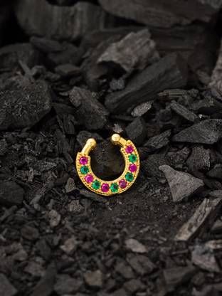 Vermont Cubic Zirconia Gold-plated Plated Brass Nose Stud