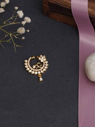 MALIFIONNA Cubic Zirconia Gold-plated Plated Brass Nose Ring