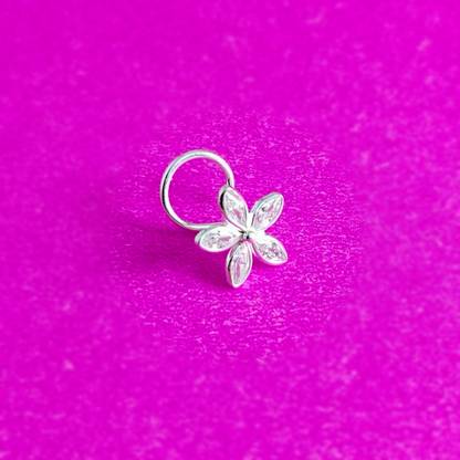 jsaj Zircon 999 Silver Plated Sterling Silver Nose Ring