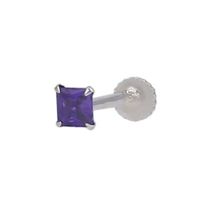 YASH Crystal Silver Plated Silver Nose Stud