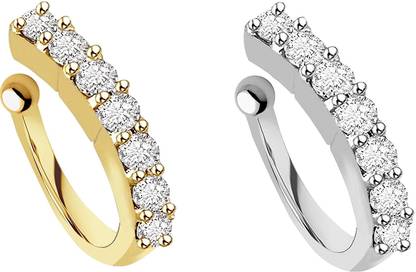 Twisha Cubic Zirconia Gold-plated Plated Brass Nose Ring