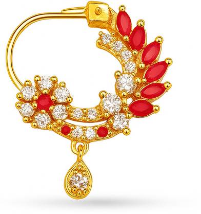 bhumi creation Gold-plated Plated Brass Nose Ring