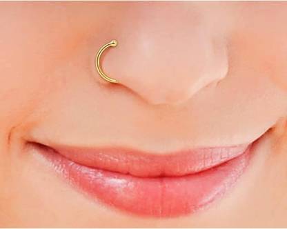 VAANYA Gold-plated Plated Alloy, Brass, Metal Nose Stud
