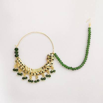 Headshot Emerald Gold-plated Plated Brass Nose Stud