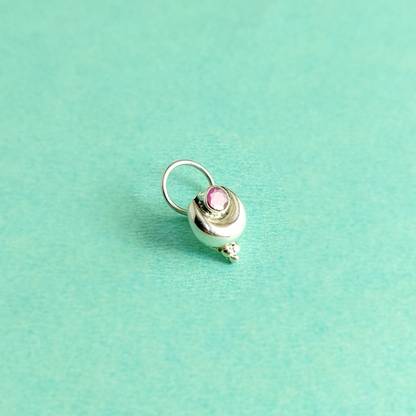 jsaj Ruby 999 Silver Plated Sterling Silver Nose Ring
