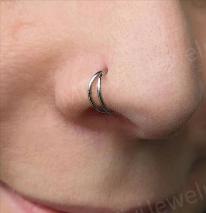 MMJEWLLERY Silver Plated Sterling Silver Nose Ring