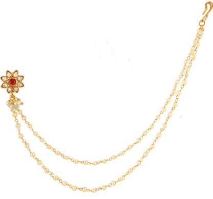 RANIT CREATION Crystal, Pearl Gold-plated, Copper Plated Copper Nathiya