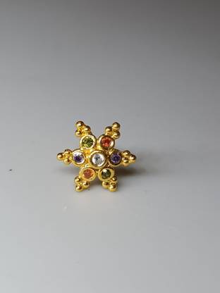 rcc casting center Coral Gold-plated Plated Brass Nose Ring Set