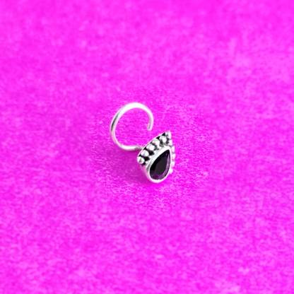 jsaj Onyx 999 Silver Plated Sterling Silver Nose Ring