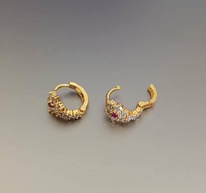 Paridhi Cubic Zirconia Gold-plated Plated Brass Nose Stud Set