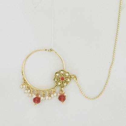 Headshot Moonstone Gold-plated Plated Brass Nose Stud