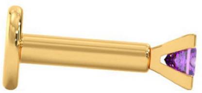 Ceylonmine01 Zircon Gold-plated Plated Stone Nose Stud
